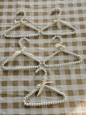 5 Pearl Baby Doll Hangers